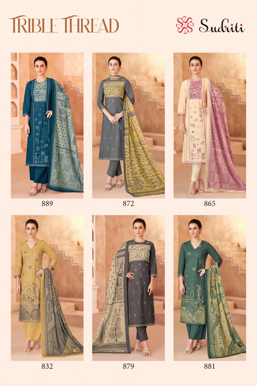 Sudriti Trible Thread Catalog designer salwar kameez wholesale in mumbai