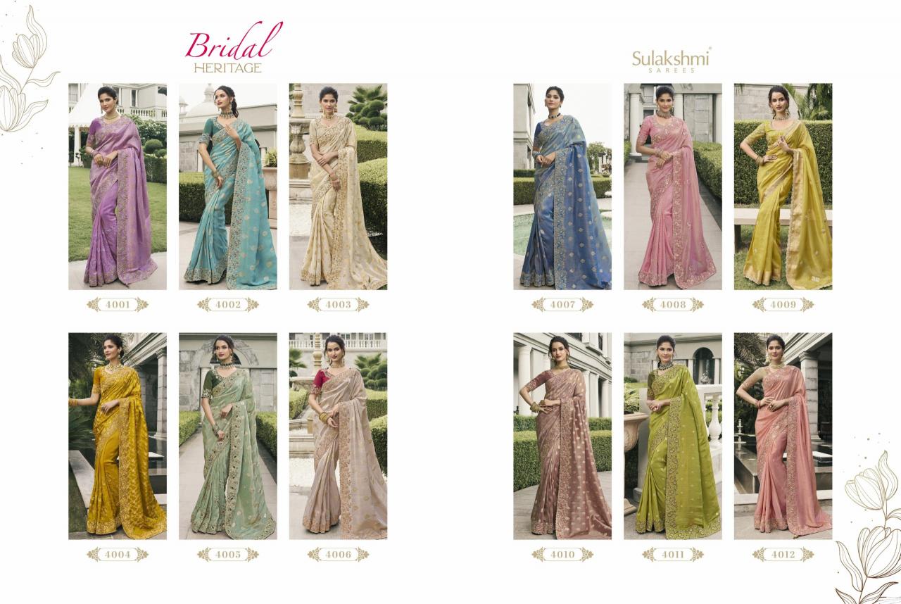 Sulakhmi Birdal Heritage catalog surat saree centre wholesale