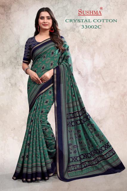 Sushma Crystal Cotton catalog bombay market surat saree