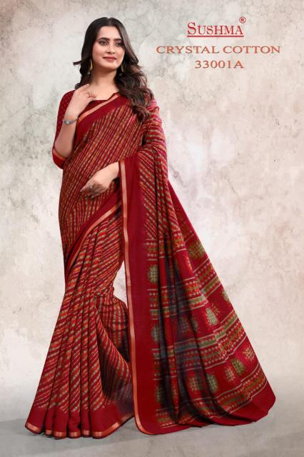 Sushma Crystal Cotton catalog bombay market surat saree