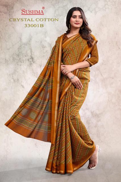 Sushma Crystal Cotton catalog bombay market surat saree