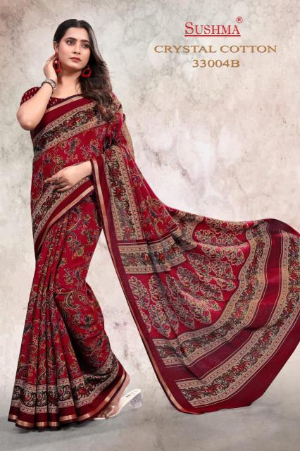 Sushma Crystal Cotton catalog bombay market surat saree