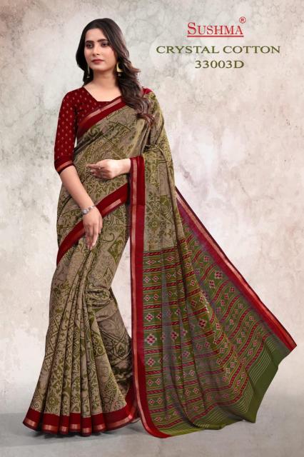 Sushma Crystal Cotton catalog bombay market surat saree