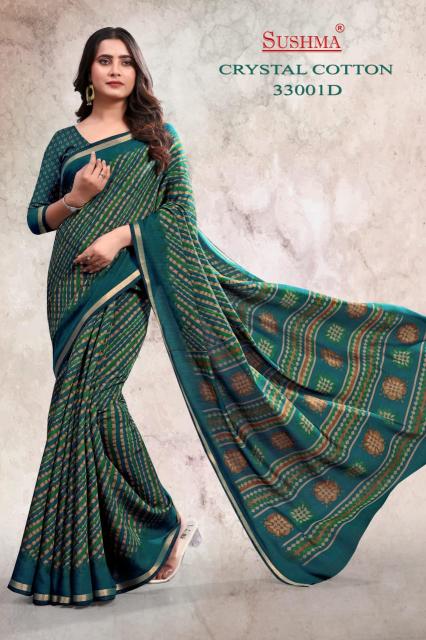Sushma Crystal Cotton catalog bombay market surat saree