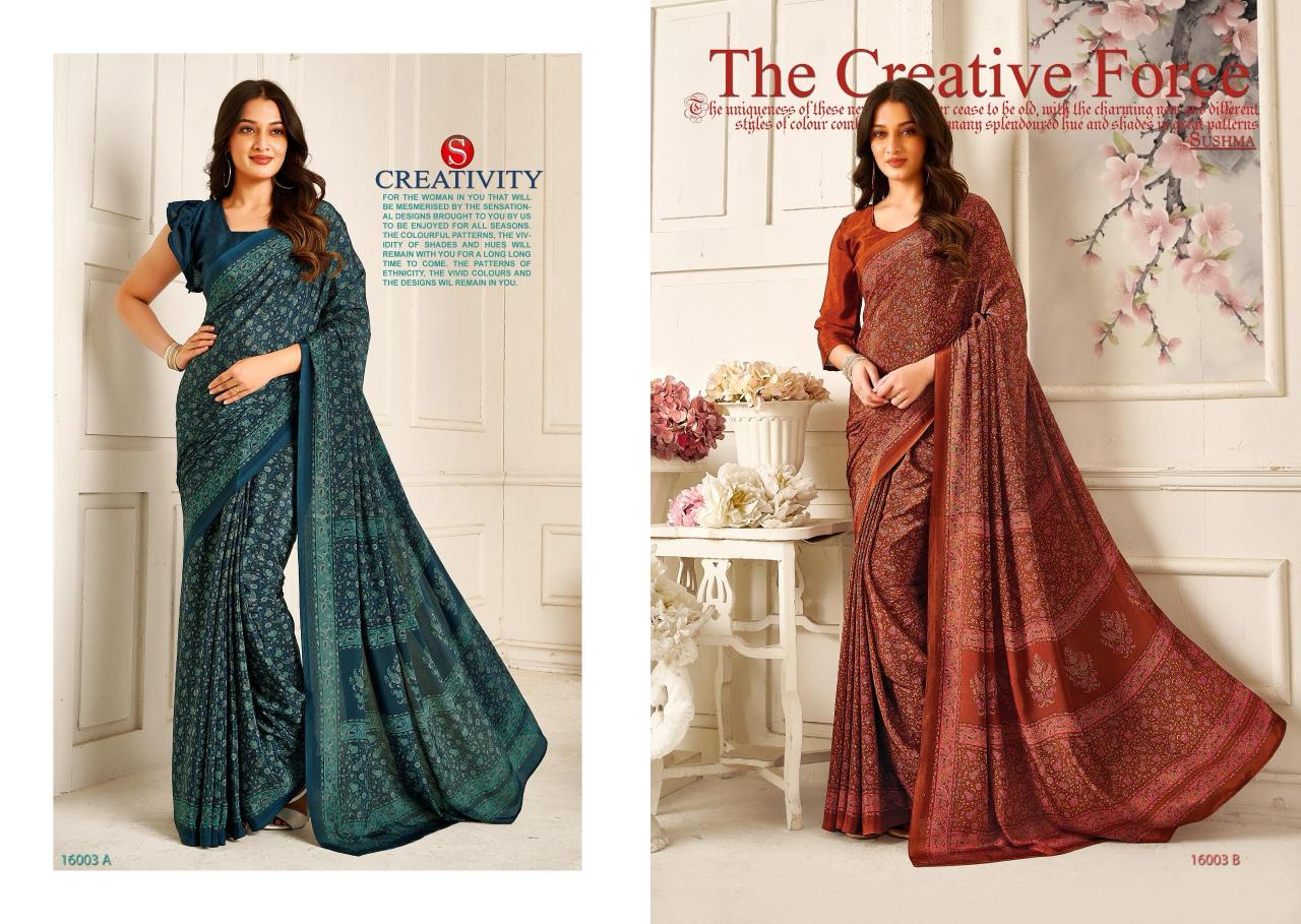 Sushma Silky Shades catalog surat designer sarees online 