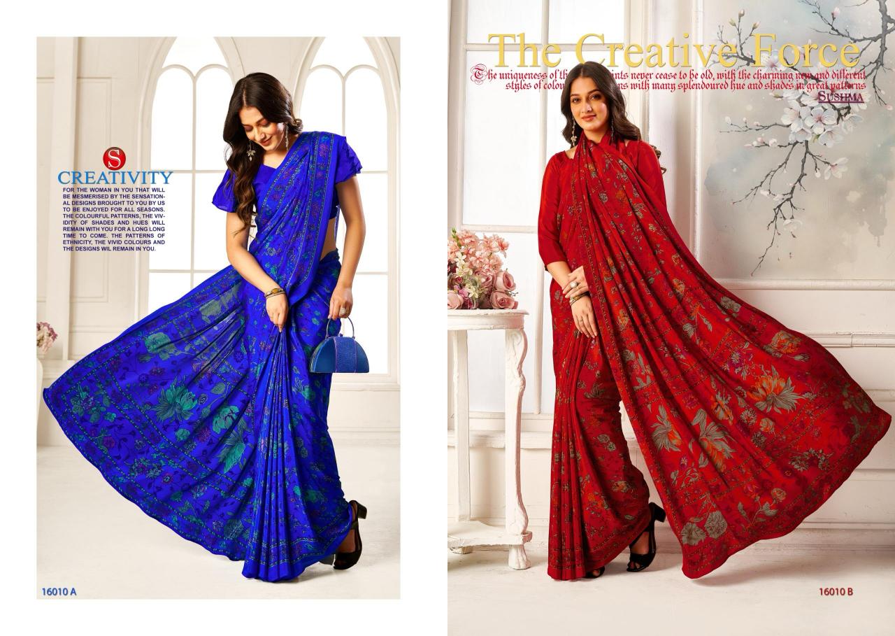 Sushma Silky Shades catalog surat designer sarees online 