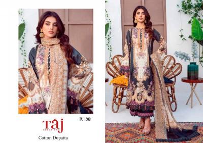 Taj 588 Catalog Chiffon Dupatta pakistani suit in jama masjid