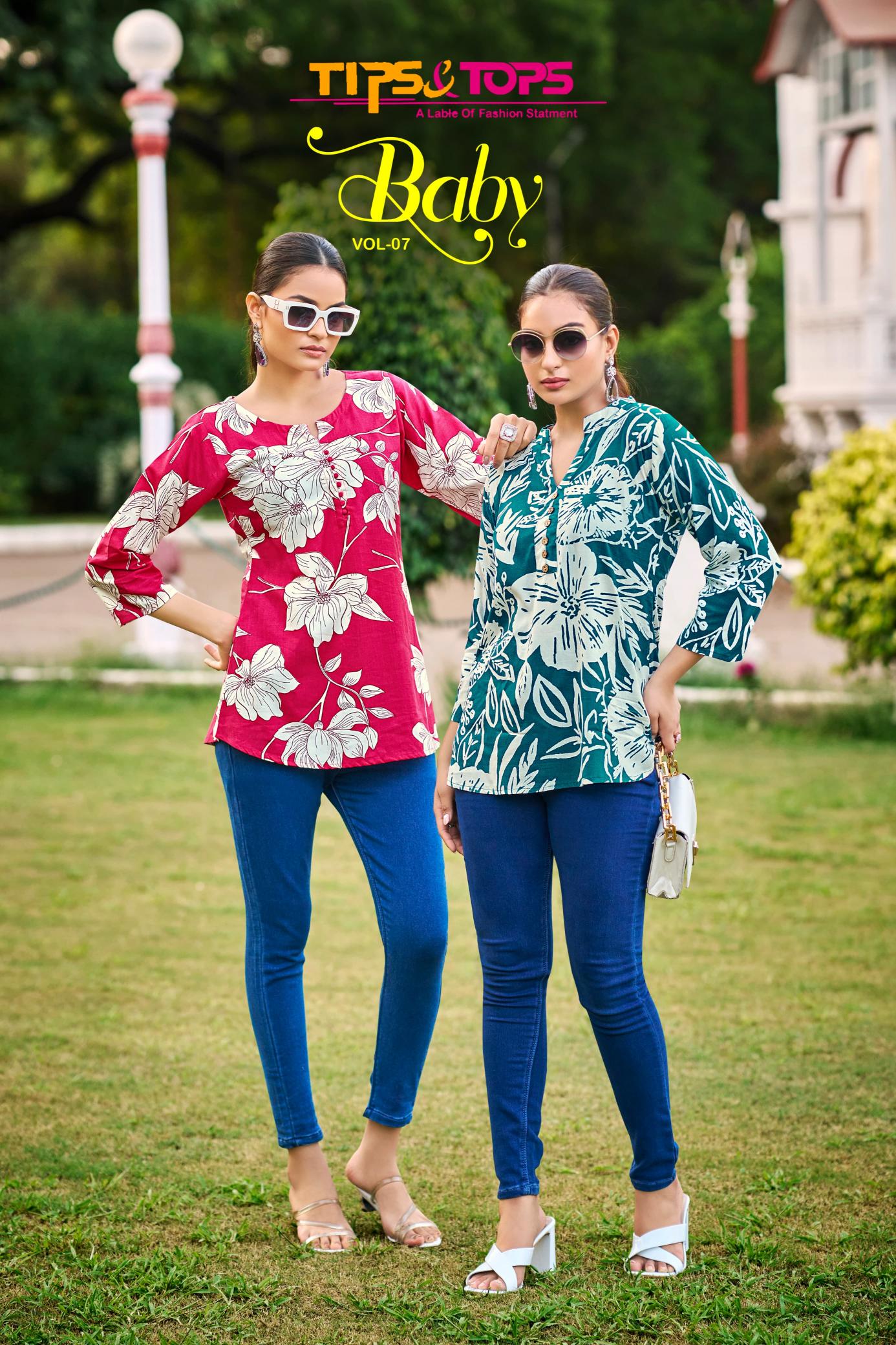 Tips & Tops Baby Vol 7 Catalog indian short kurtis for jeans