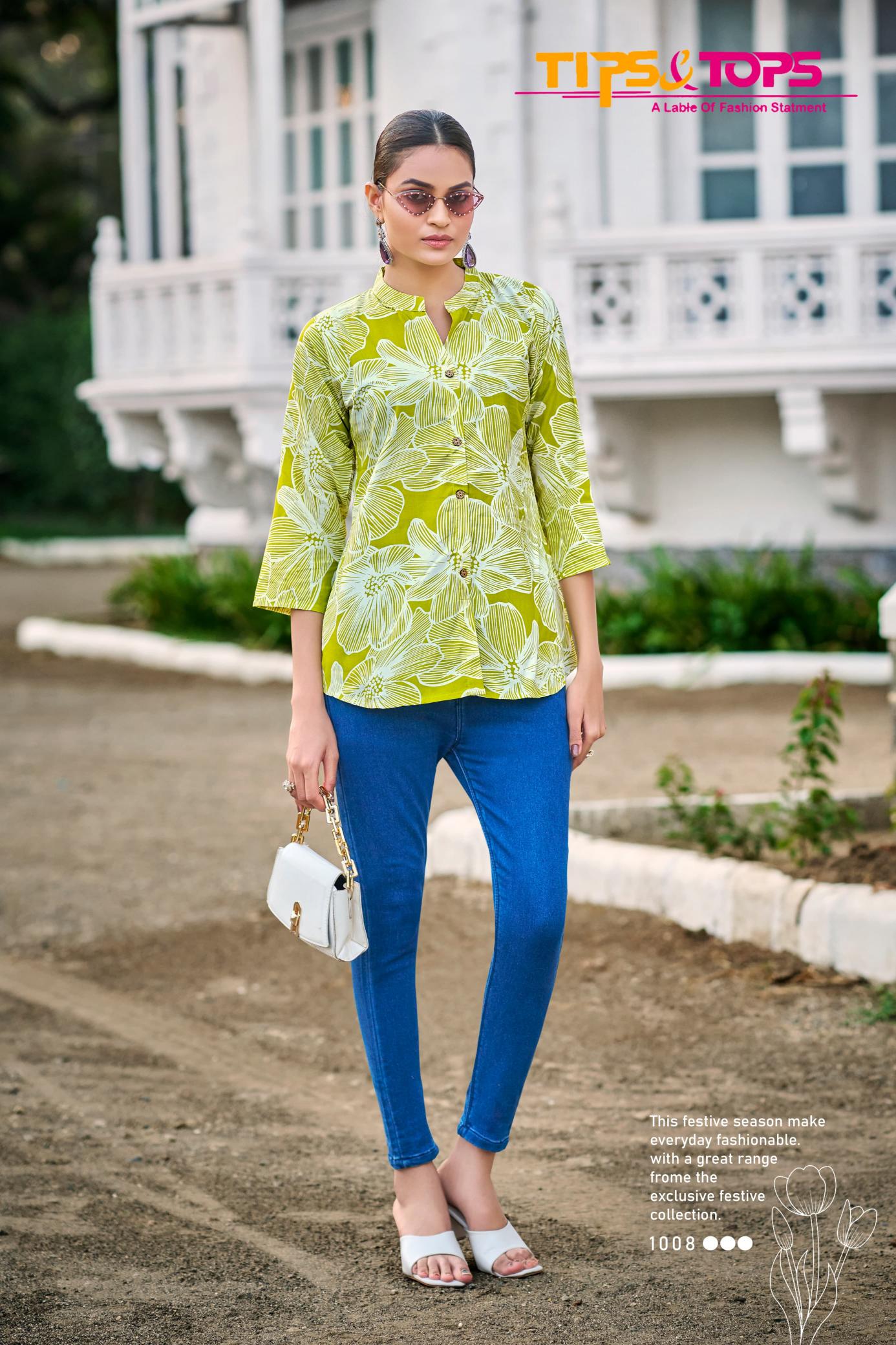 Tips & Tops Baby Vol 7 Catalog indian short kurtis for jeans