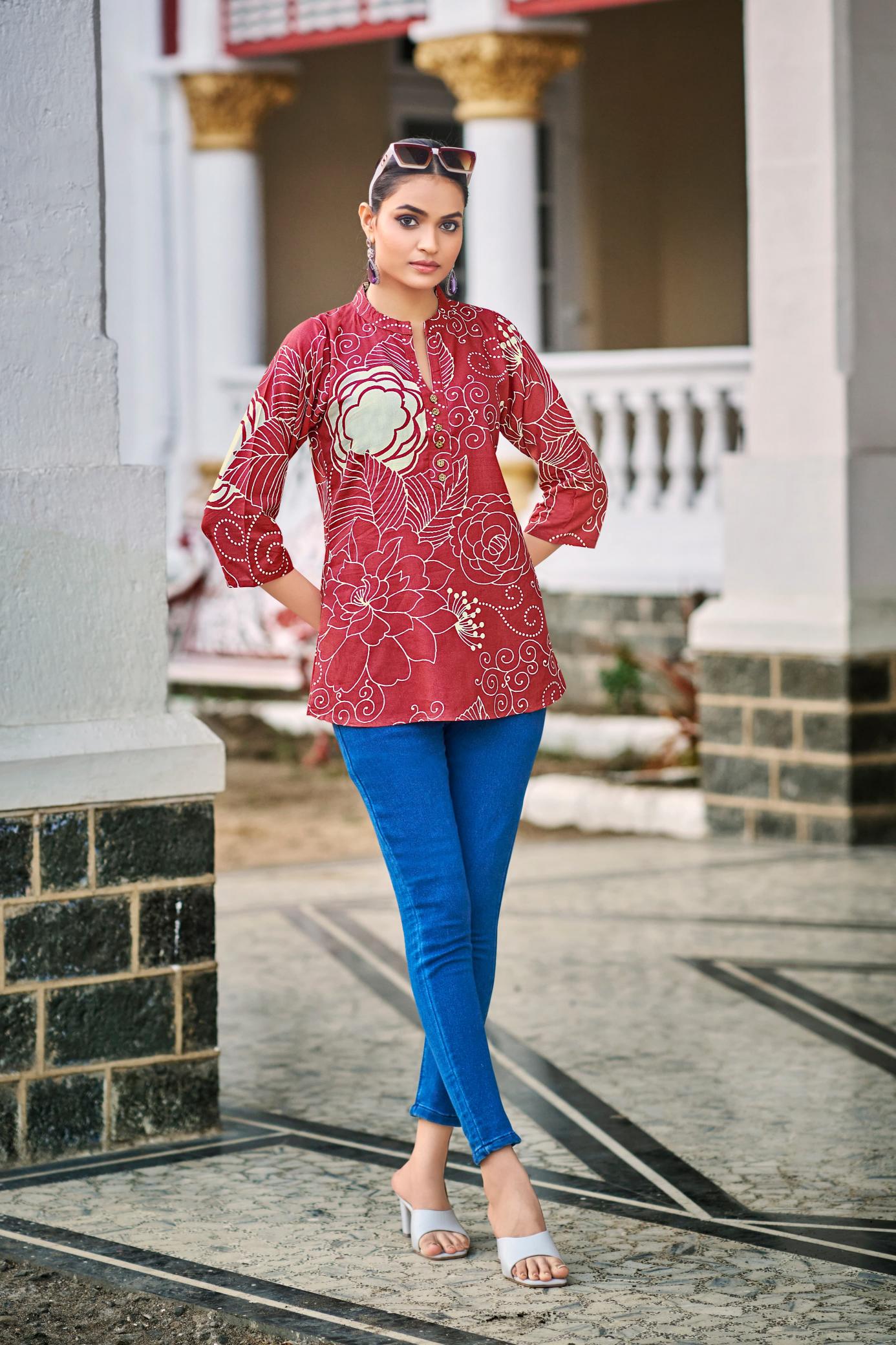 Tips & Tops Baby Vol 7 Catalog indian short kurtis for jeans