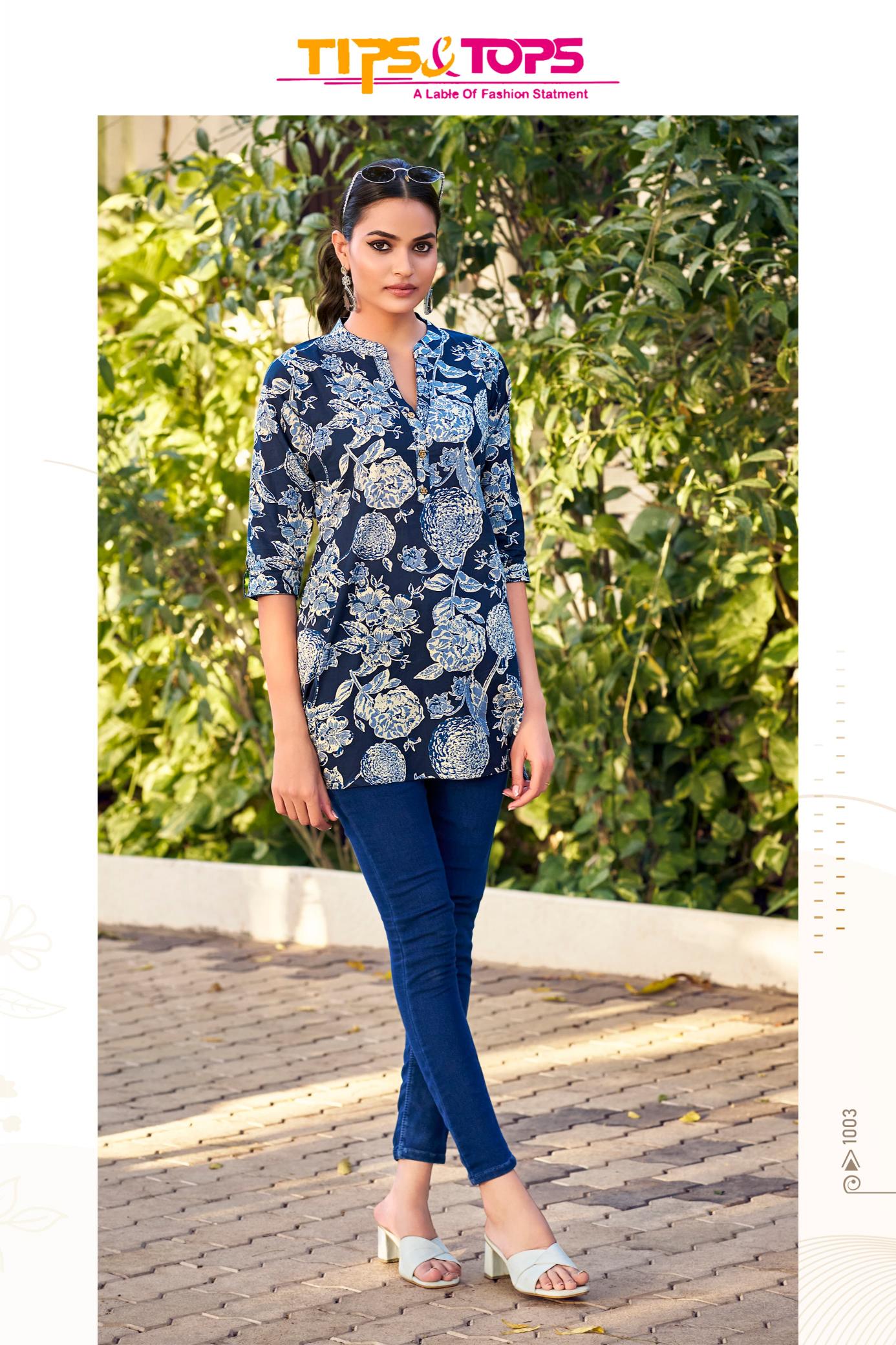 Tips & Tops Cotton Shorties Vol 8 Catalog pretty kurti looks fab india