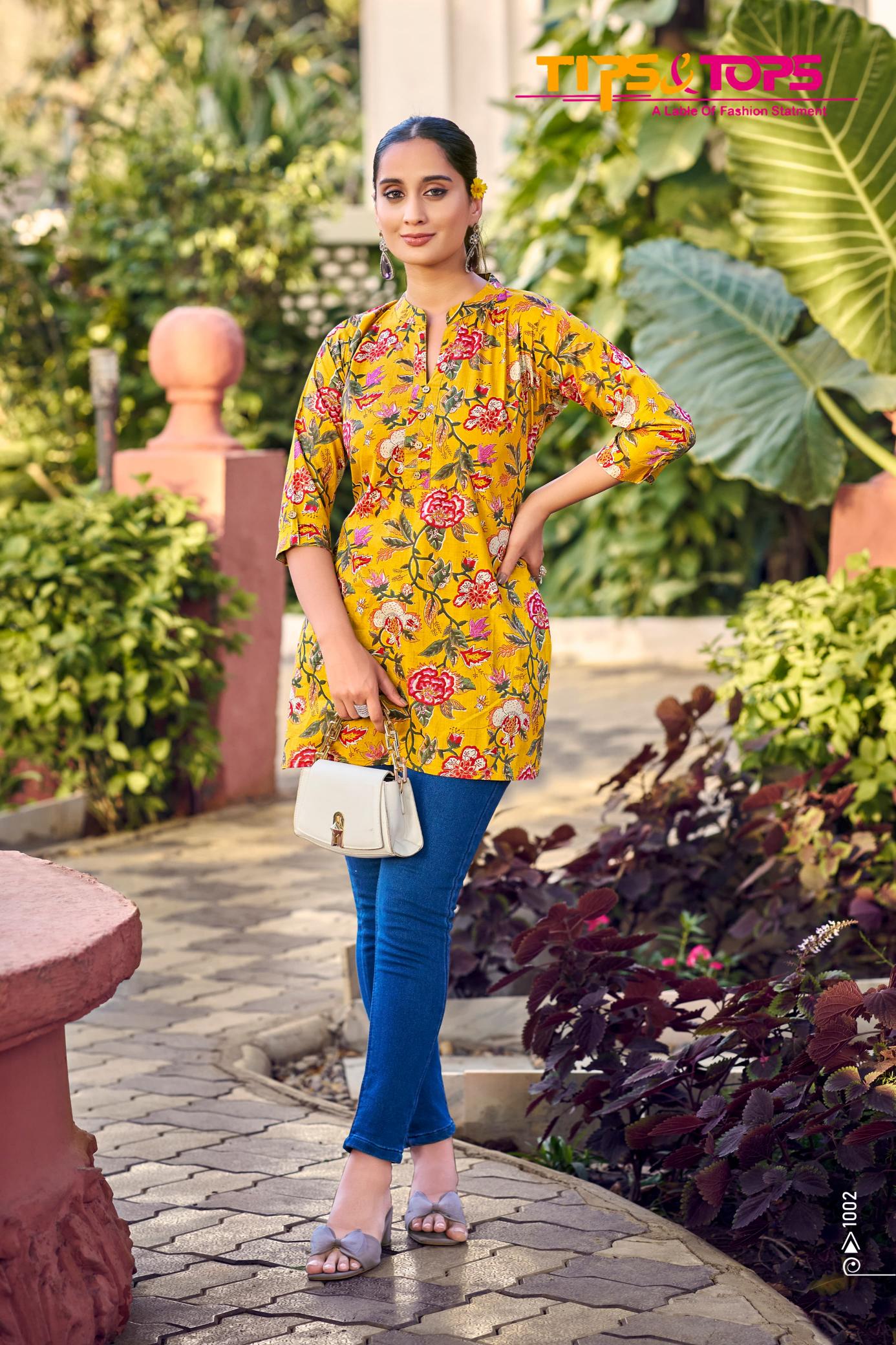 Tips & Tops Cotton Shorties Vol 8 Catalog pretty kurti looks fab india