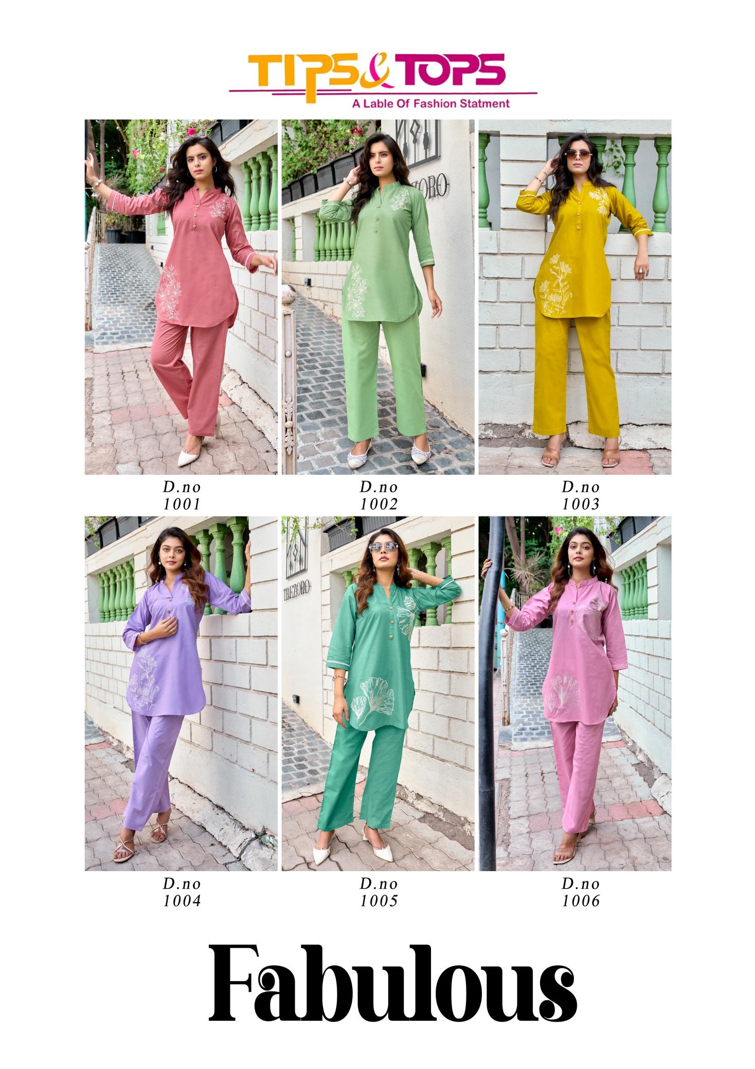 Tips & Tops Fabulous catalog Premium Cotton co ord set for women wholesale