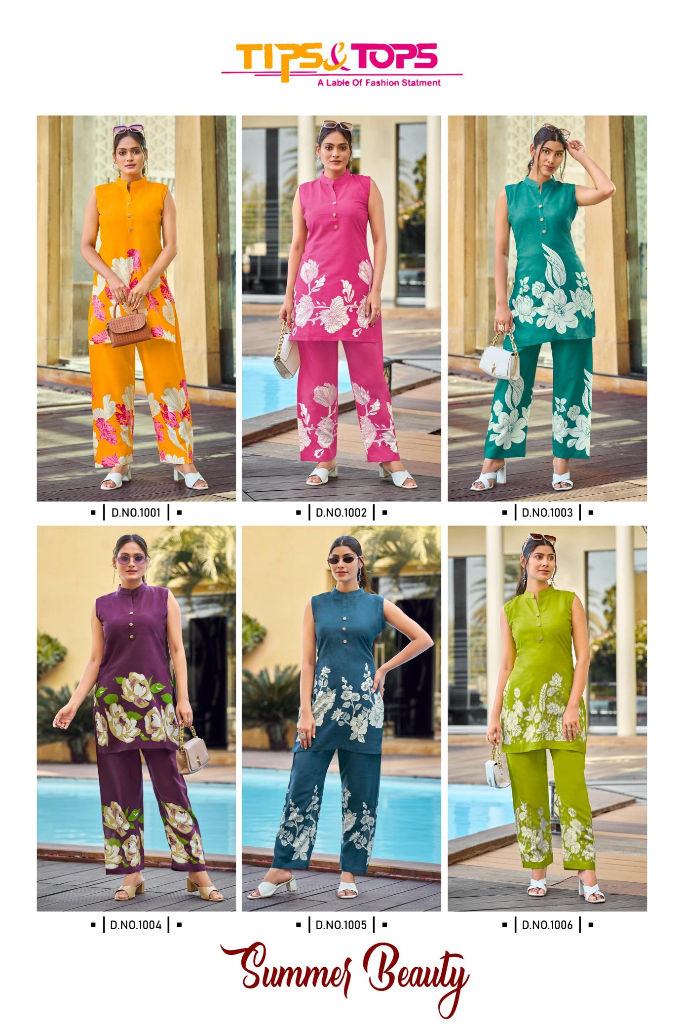 Tips & Tops Summer Beauty catalog coord set wholesale in delhi