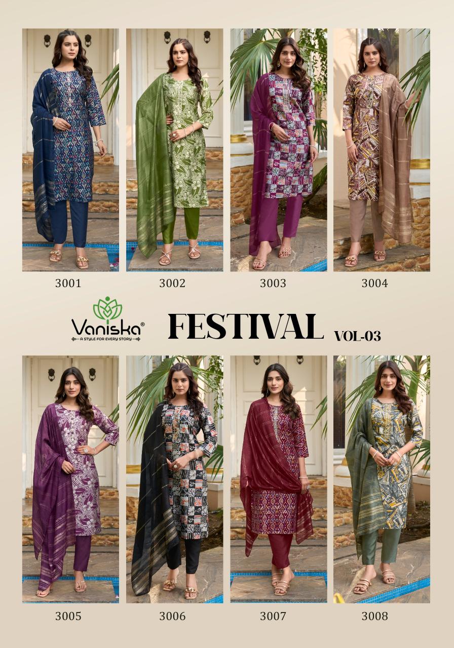 Vaniska Festival Vol 3 catalog kurtis set in india