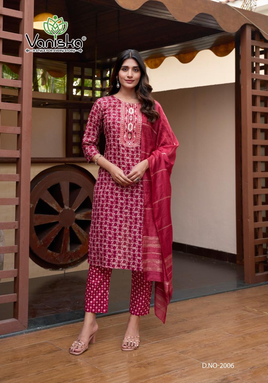 Vaniska Sunrise catalog kurti india basheerbagh