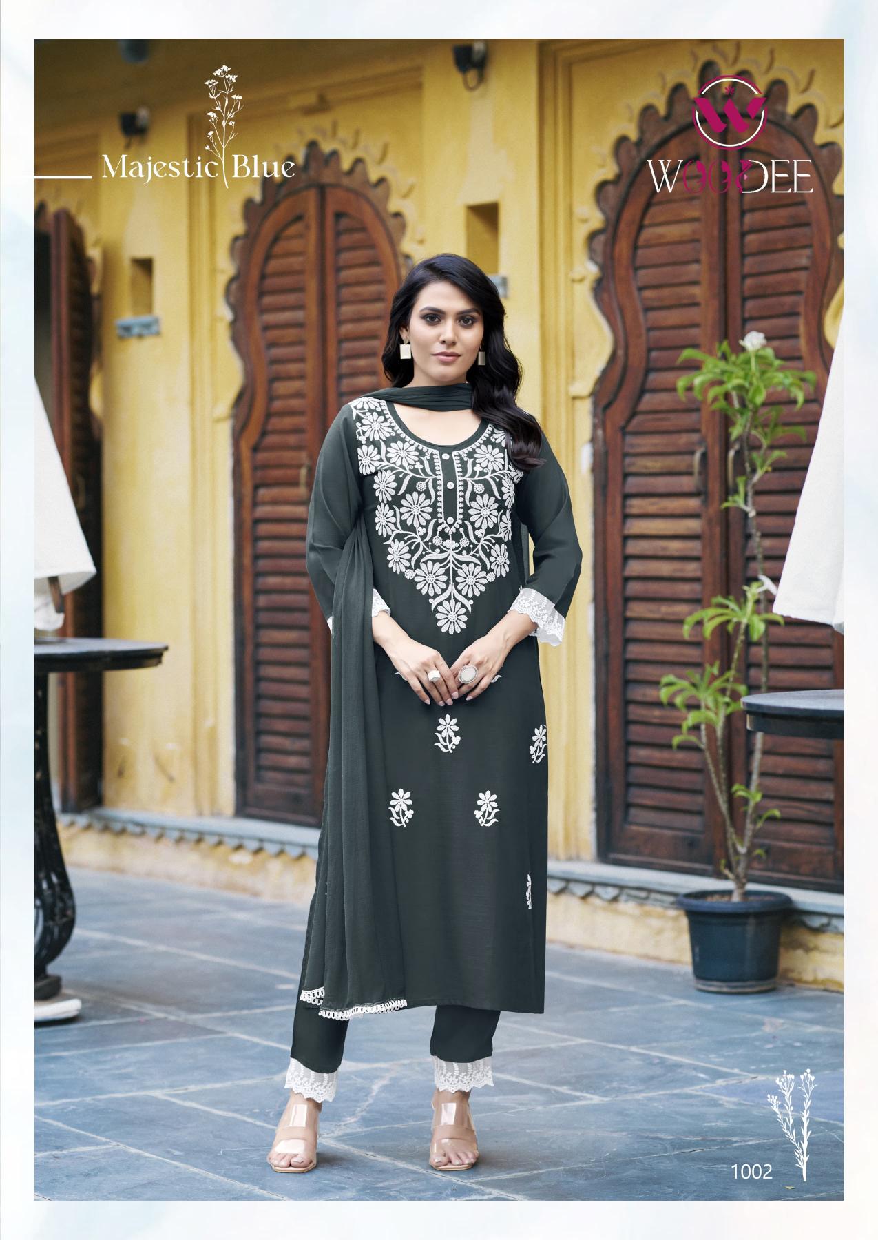 Woodee White Lotus catalog yellow indian kurtis