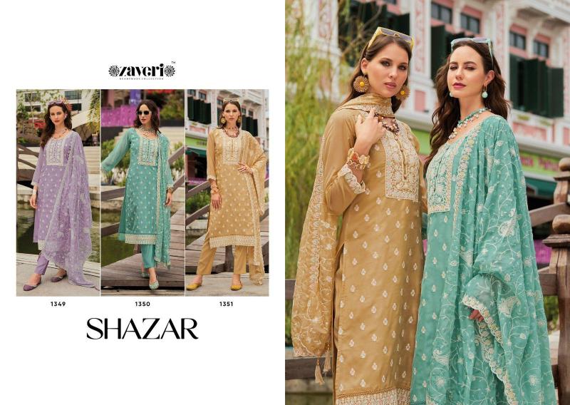 Zaveri Shazar Catalog pakistani straight suits online