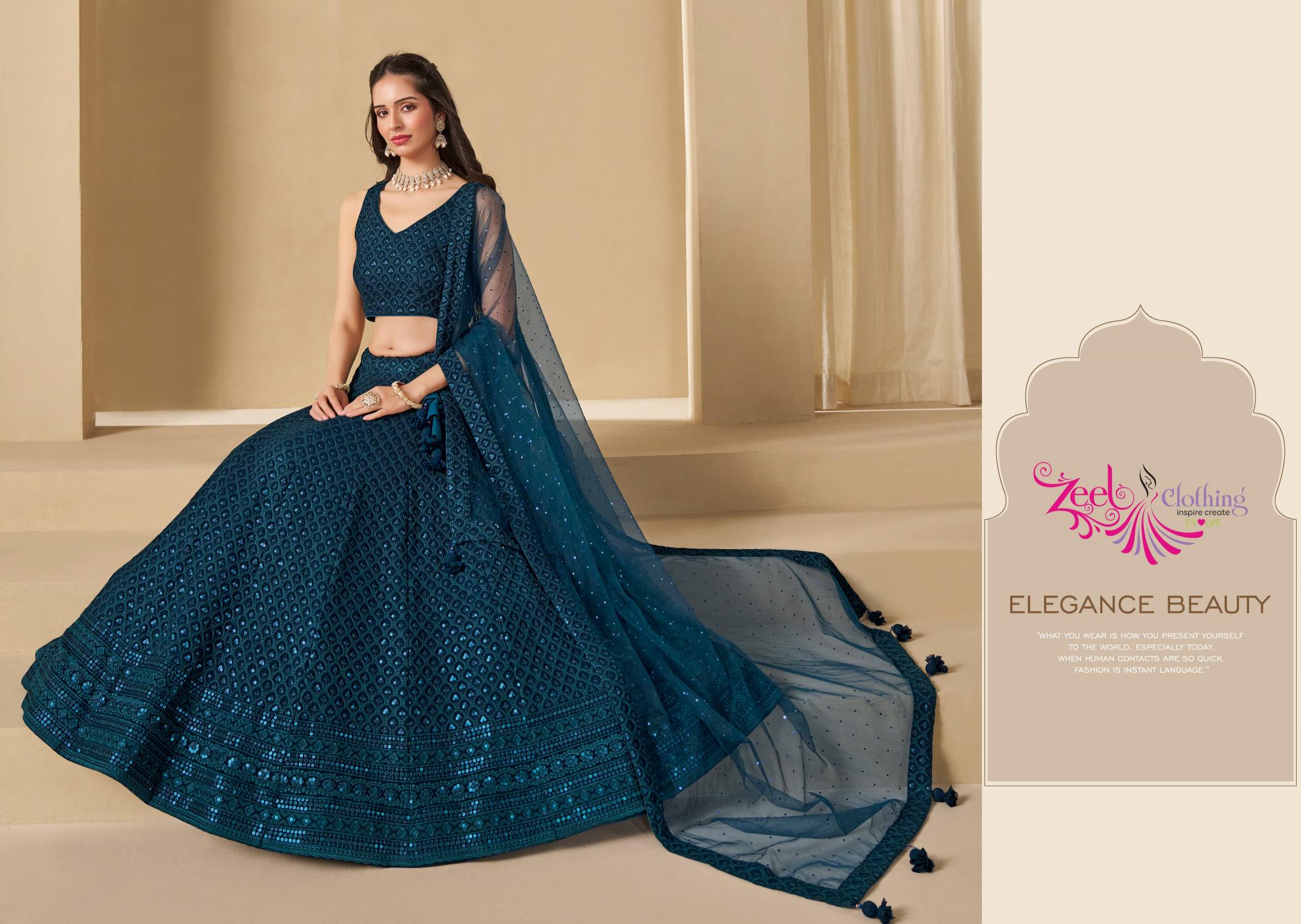 Zeel Clothing Florance vol 1 catalog nakkashi lehenga choli wholesale