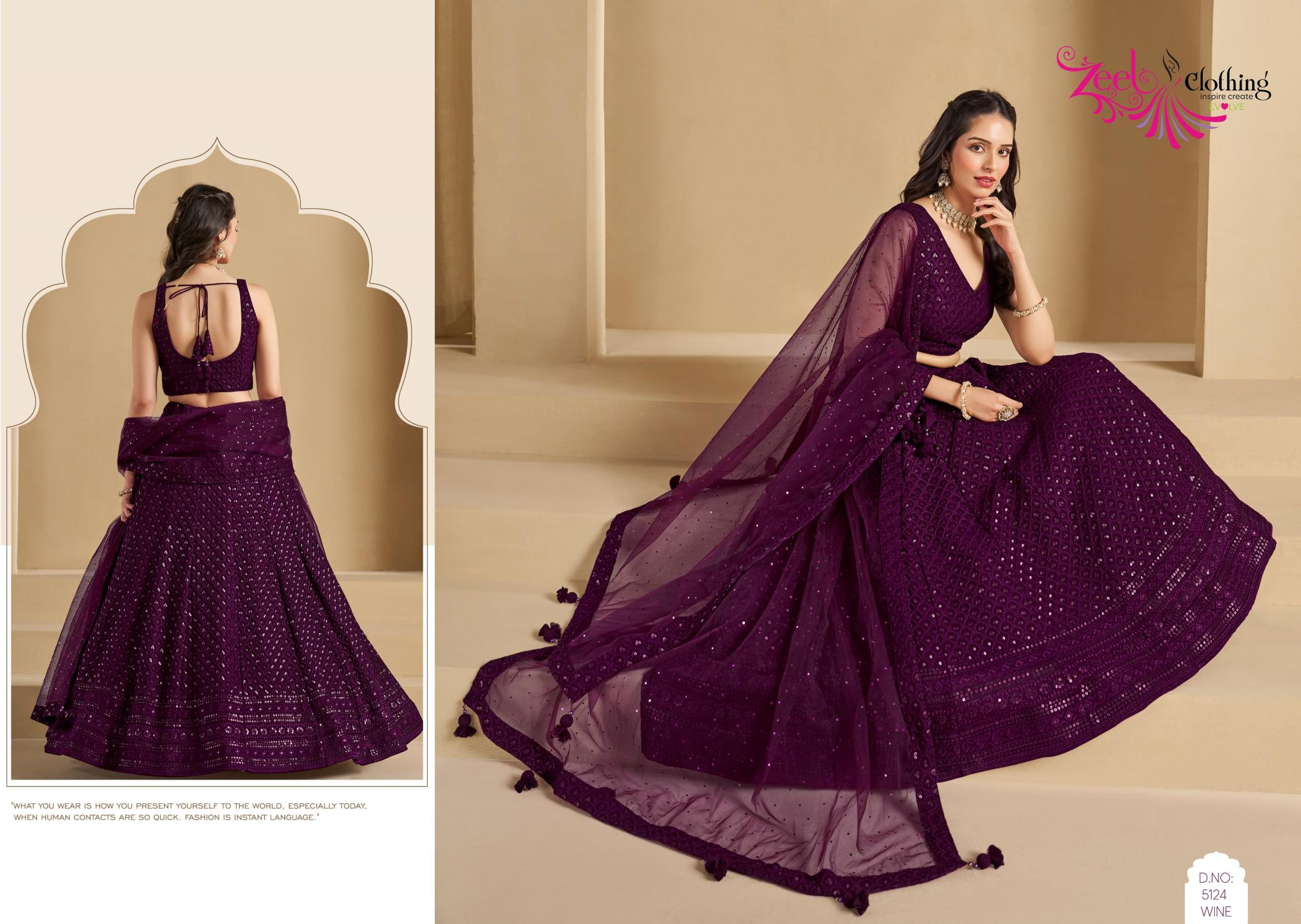 Zeel Clothing Florance vol 1 catalog nakkashi lehenga choli wholesale