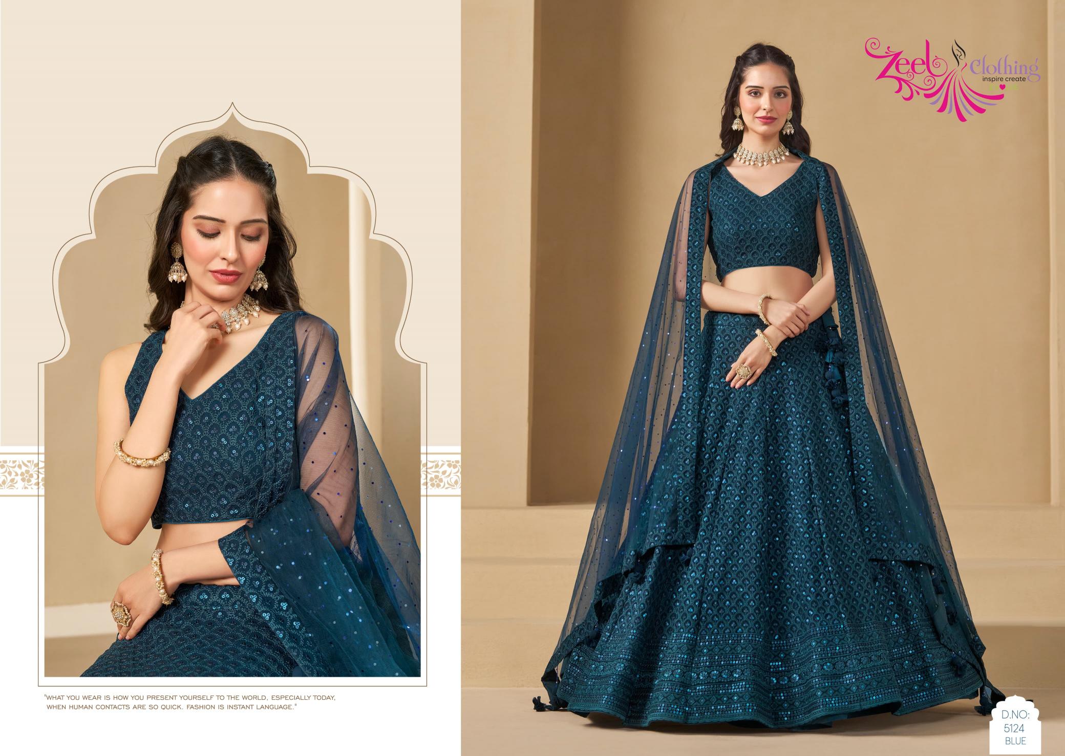 Zeel Clothing Florance vol 1 catalog nakkashi lehenga choli wholesale