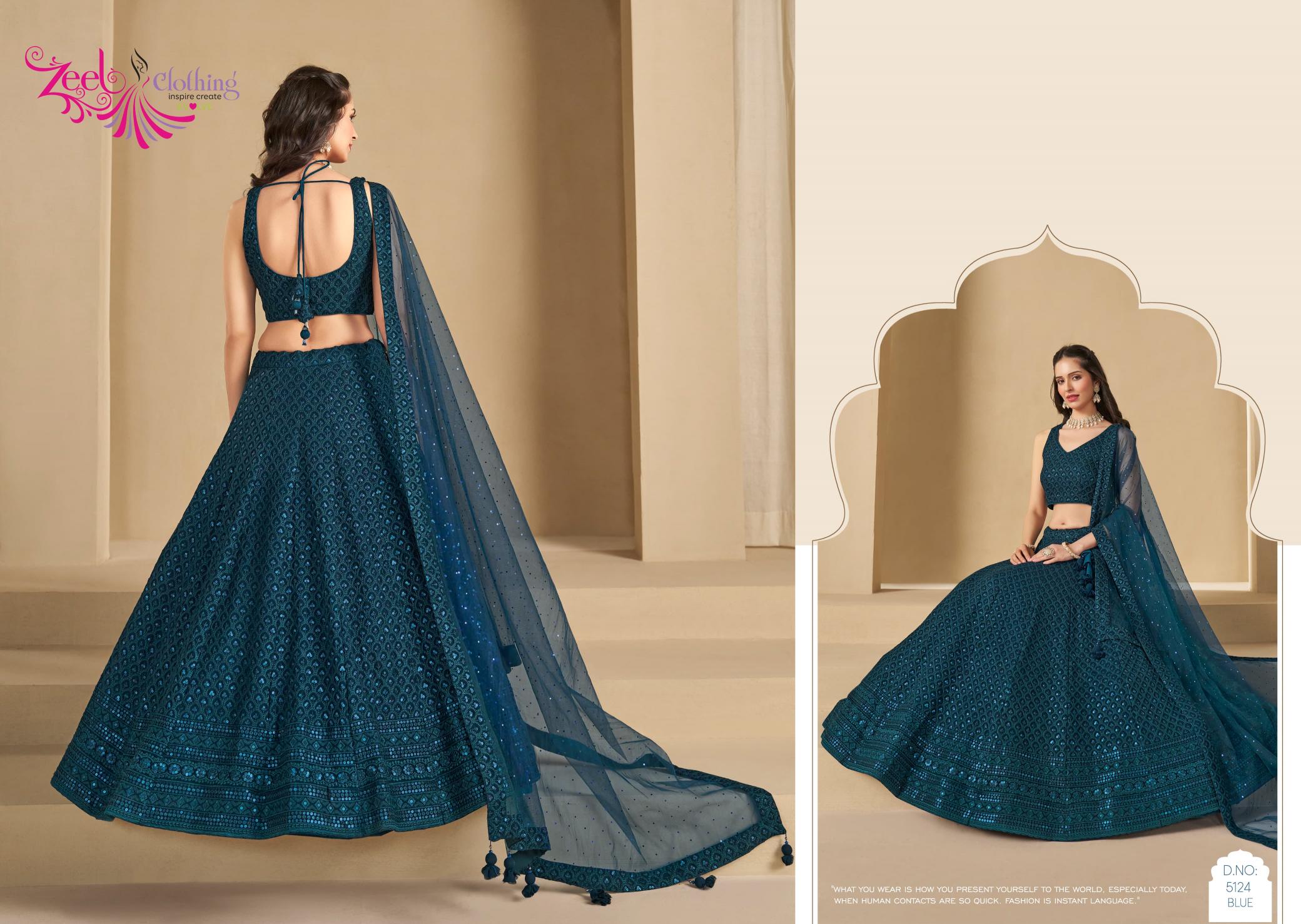 Zeel Clothing Florance vol 1 catalog nakkashi lehenga choli wholesale