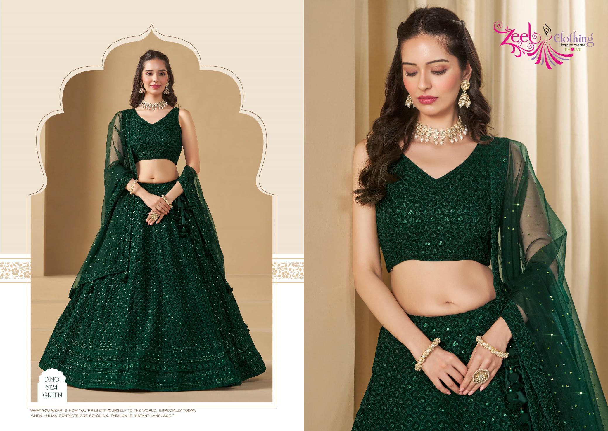 Zeel Clothing Florance vol 1 catalog nakkashi lehenga choli wholesale