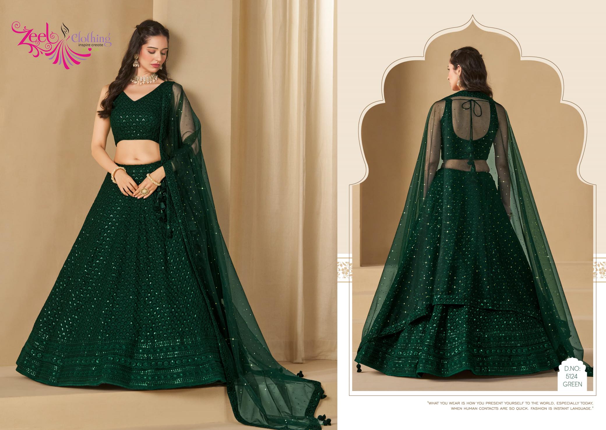 Zeel Clothing Florance vol 1 catalog nakkashi lehenga choli wholesale