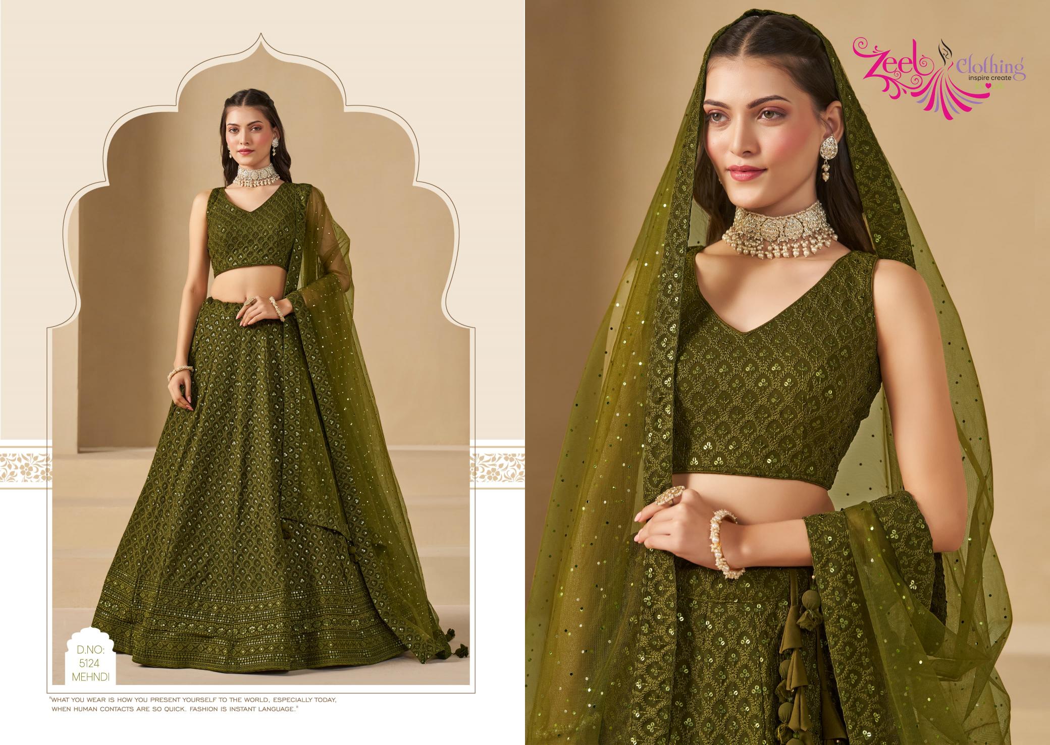 Zeel Clothing Florance vol 1 catalog nakkashi lehenga choli wholesale