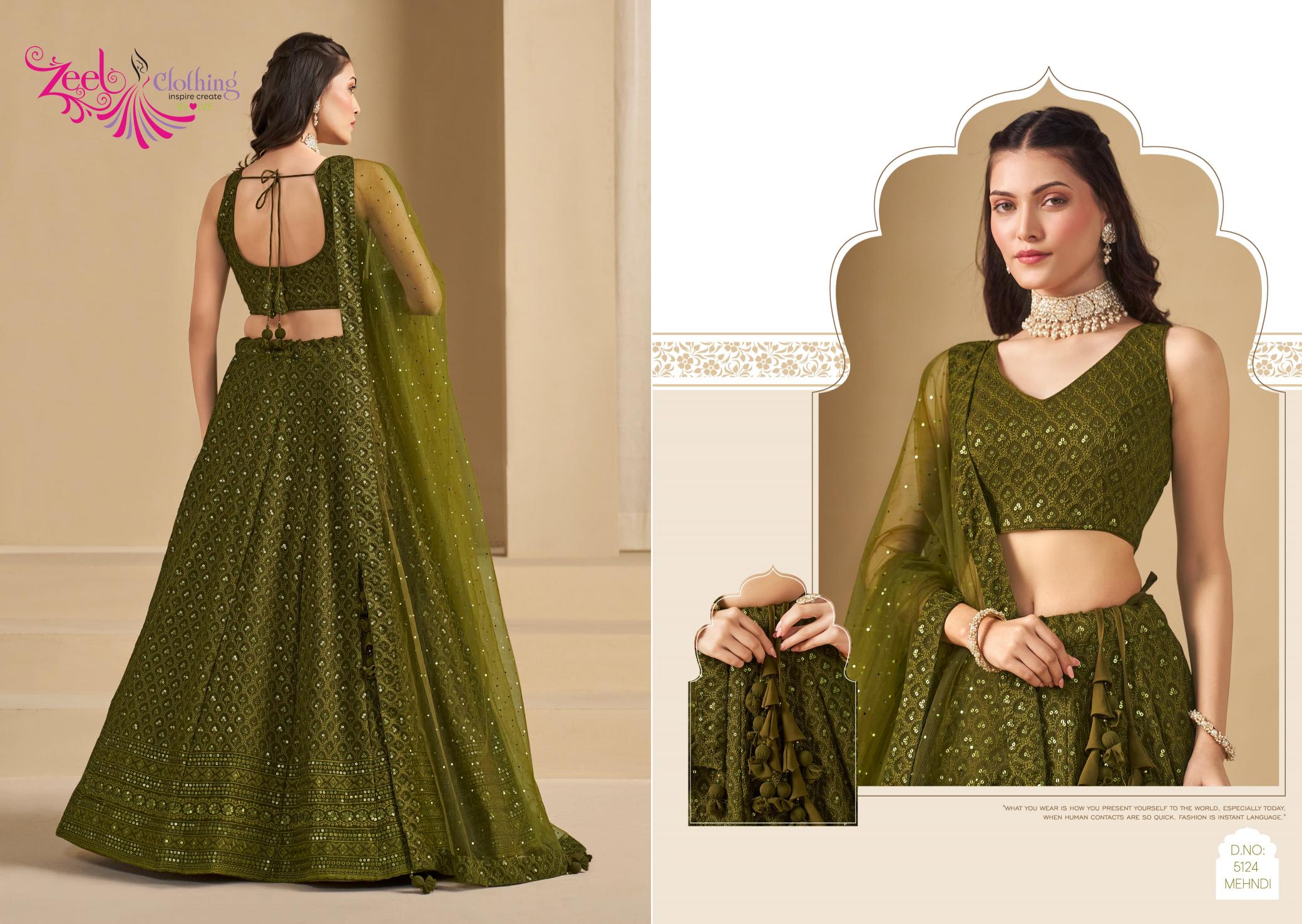 Zeel Clothing Florance vol 1 catalog nakkashi lehenga choli wholesale
