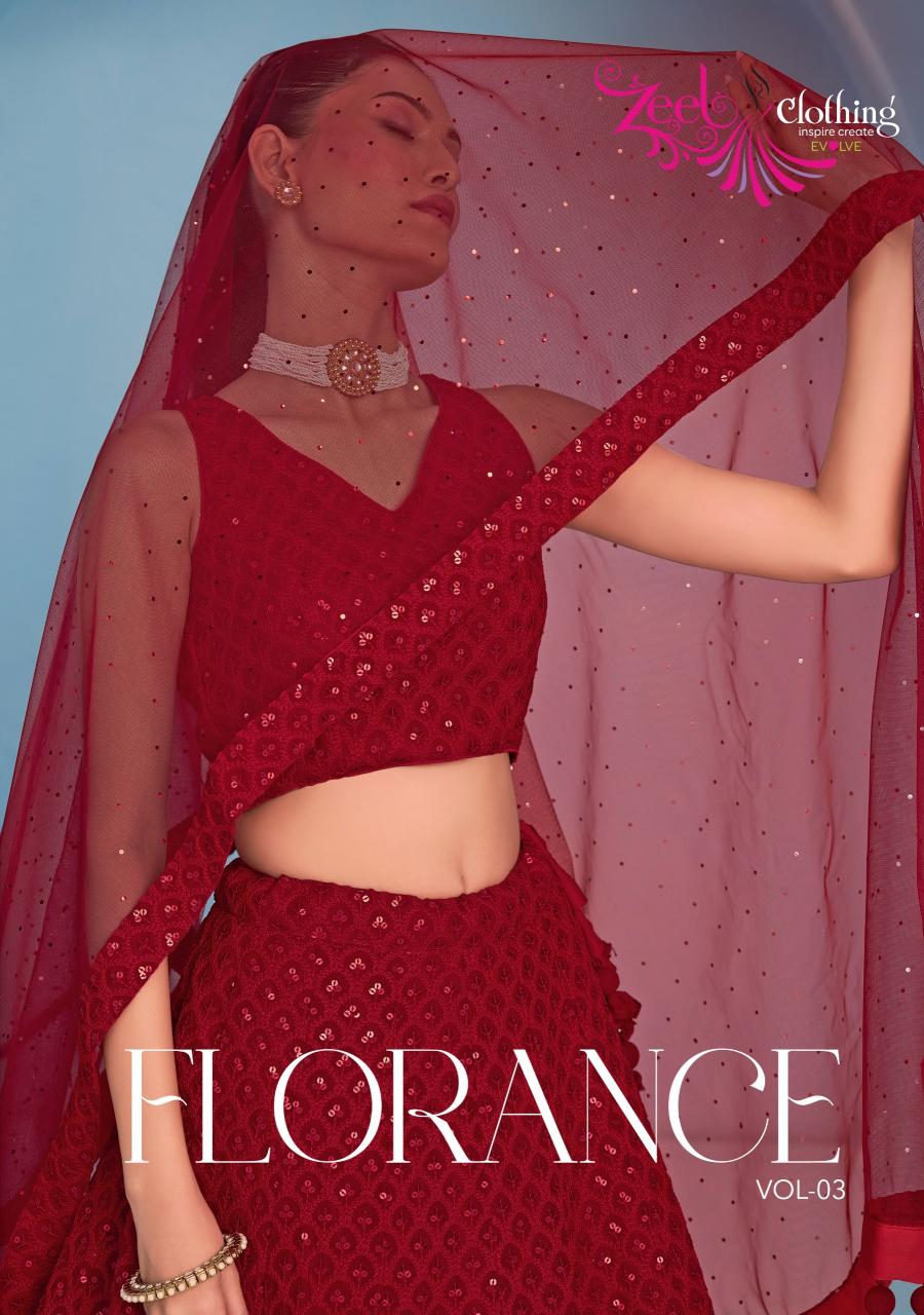 Zeel Clothing Florance vol 3 catalog lehenga wholesale in delhi
