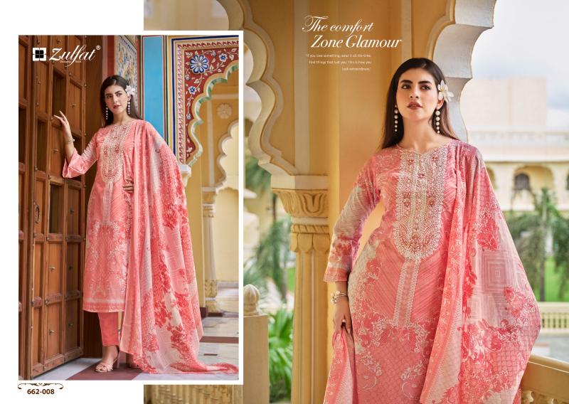 Zulfat Noor vol 3 Catalog cotton dress material wholesale rate