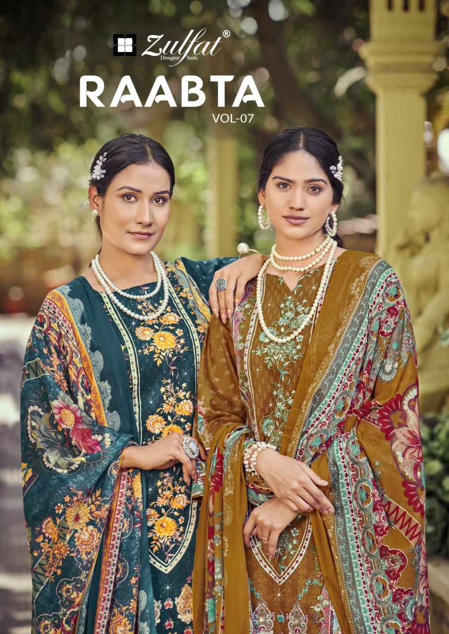 Zulfat Raabta Vol 7 Catalog surat dress material wholesaler