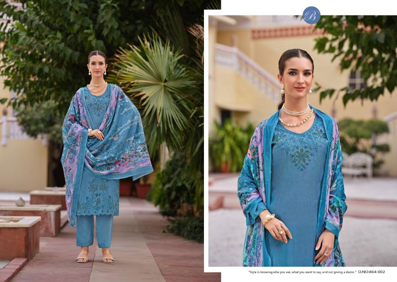  BelliZa Zara catalog embroidered dress material wholesale