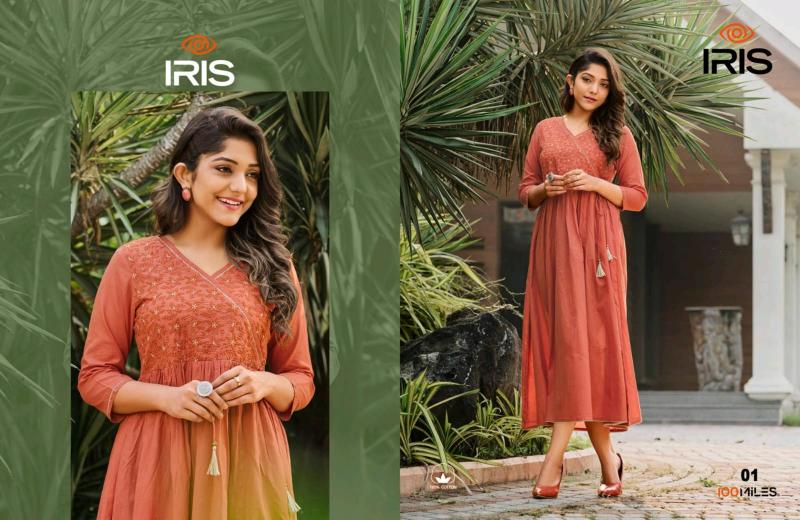 100 Miles Iris catalog indian anarkali kurti
