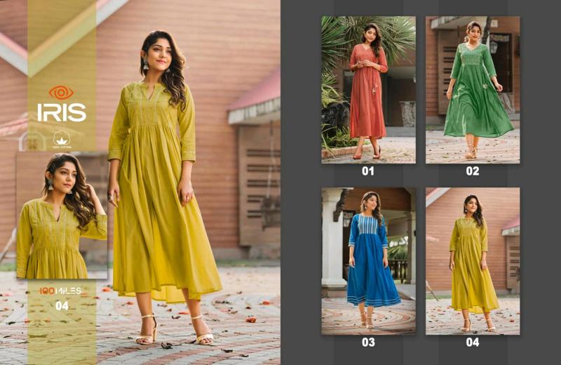 100 Miles Iris catalog indian anarkali kurti