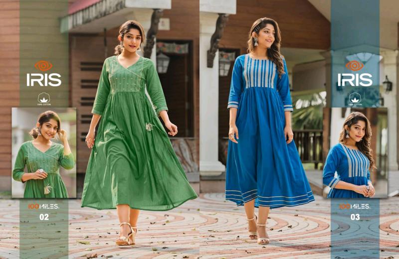 100 Miles Iris catalog indian anarkali kurti