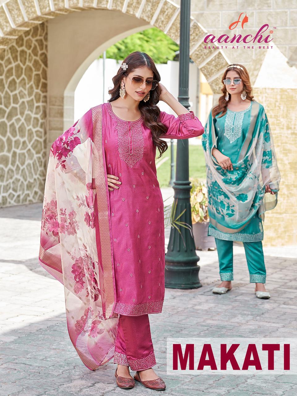 Aanchi Makati catalog designer kurtis manufacturers in india 