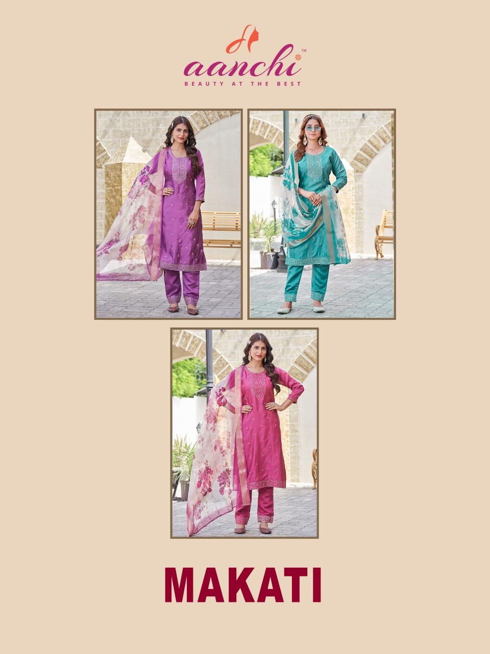 Aanchi Makati catalog designer kurtis manufacturers in india 