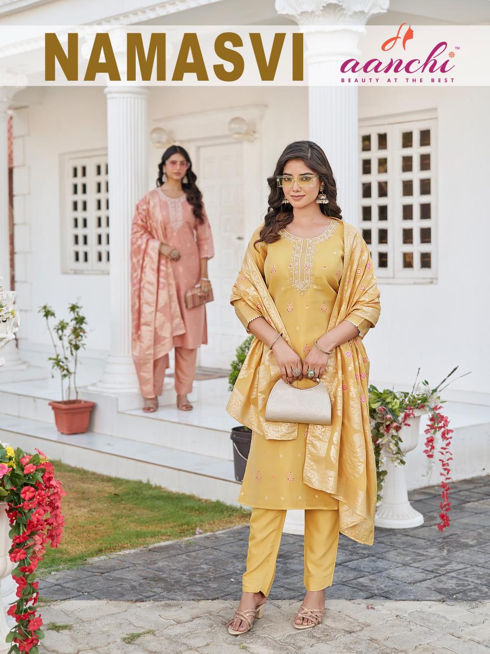 Aanchi Namasvi catalog indian party wear kurtis images 