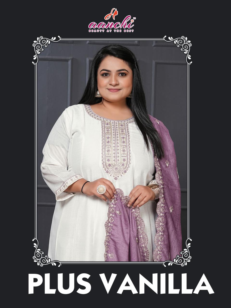Aanchi Plus Vanilla catalog indian kurtis online sale plus size