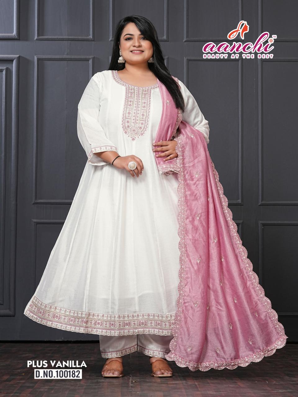 Aanchi Plus Vanilla catalog indian kurtis online sale plus size