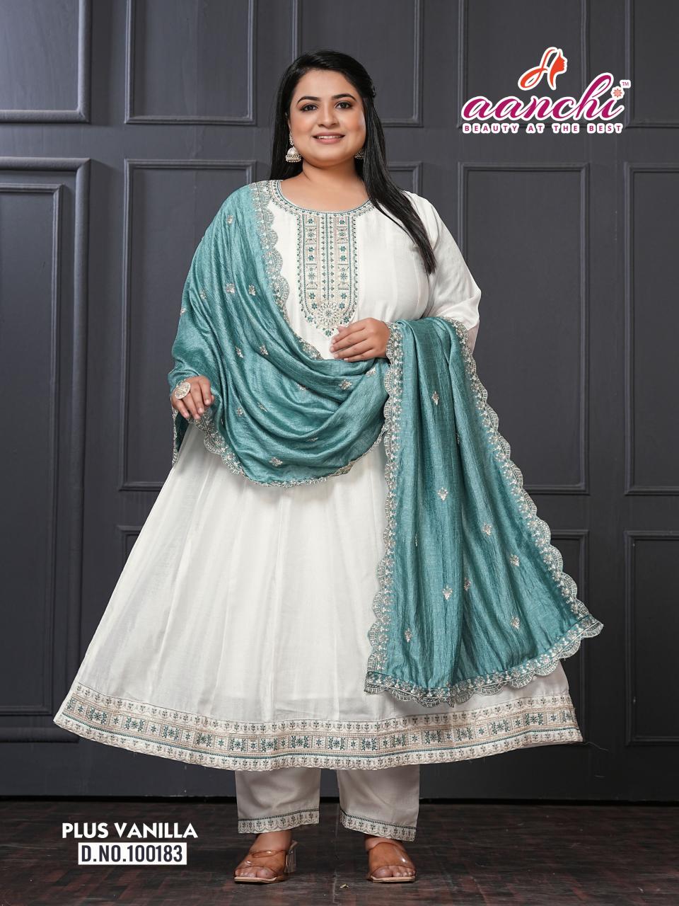 Aanchi Plus Vanilla catalog indian kurtis online sale plus size