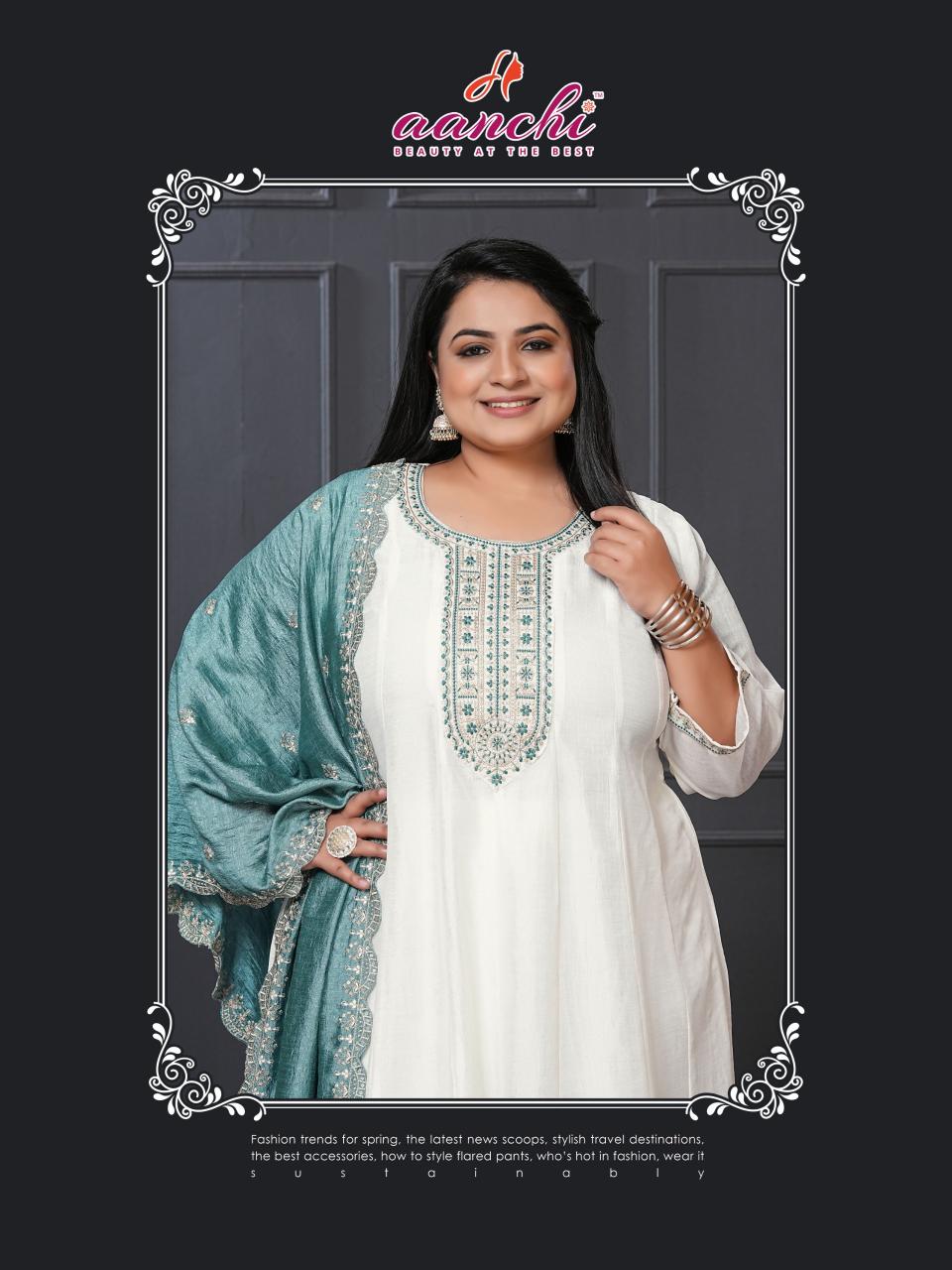 Aanchi Plus Vanilla catalog indian kurtis online sale plus size