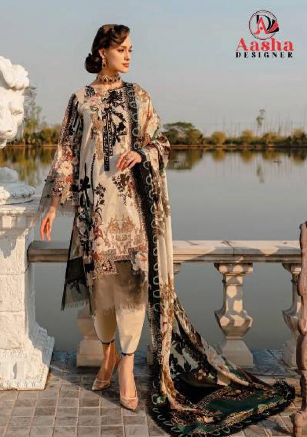 Aasha 1008 catalog Cotton Dupatta online pakistani suits