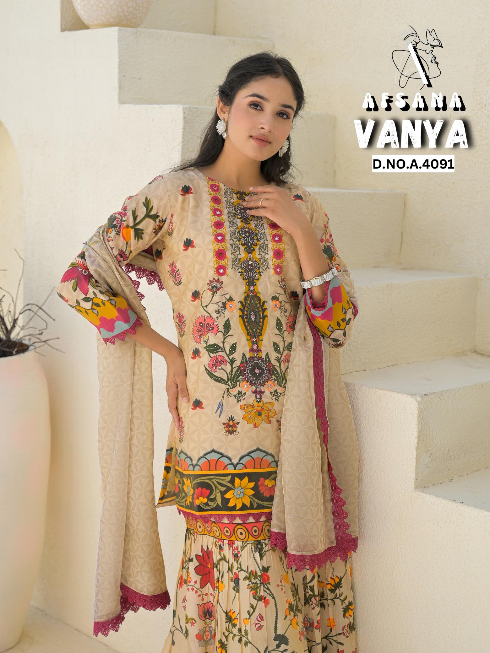 Afsana Vanya catalog readymade salwar kameez wholesaler surat