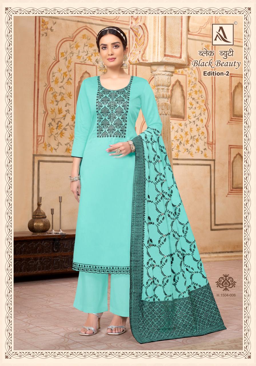Alok Black Beauty Catalog buy dress materials wholesale online