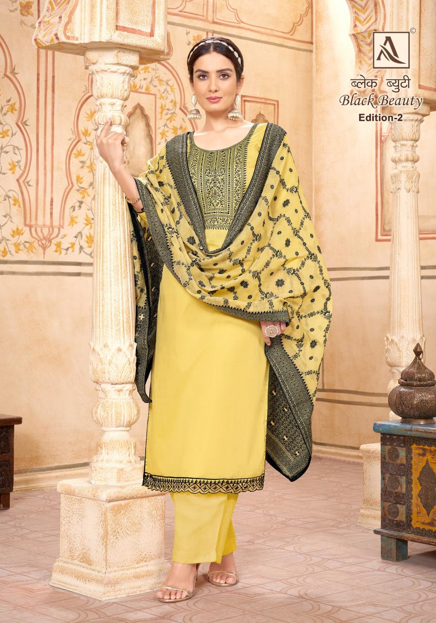Alok Black Beauty Catalog buy dress materials wholesale online
