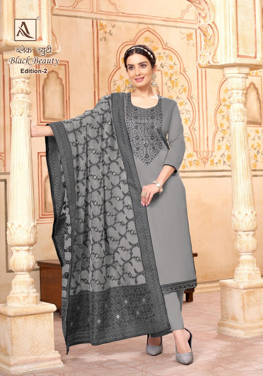 Alok Black Beauty Catalog buy dress materials wholesale online