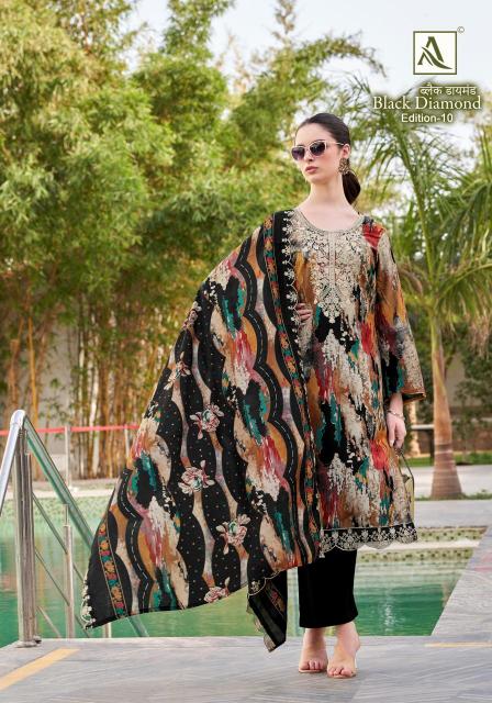 Alok Black Diamond Vol 10 Catalog ladies dress material wholesalers pune